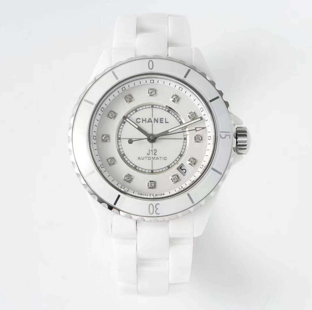 Replica Chanel J12 Ceramic White Diamond Dial 38mm